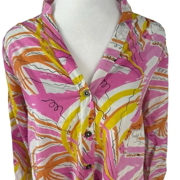 Vera for Anthropologie Spring Dress Maximalist Oversized Artsy Abstract 1990s XS - Picture 7 of 16